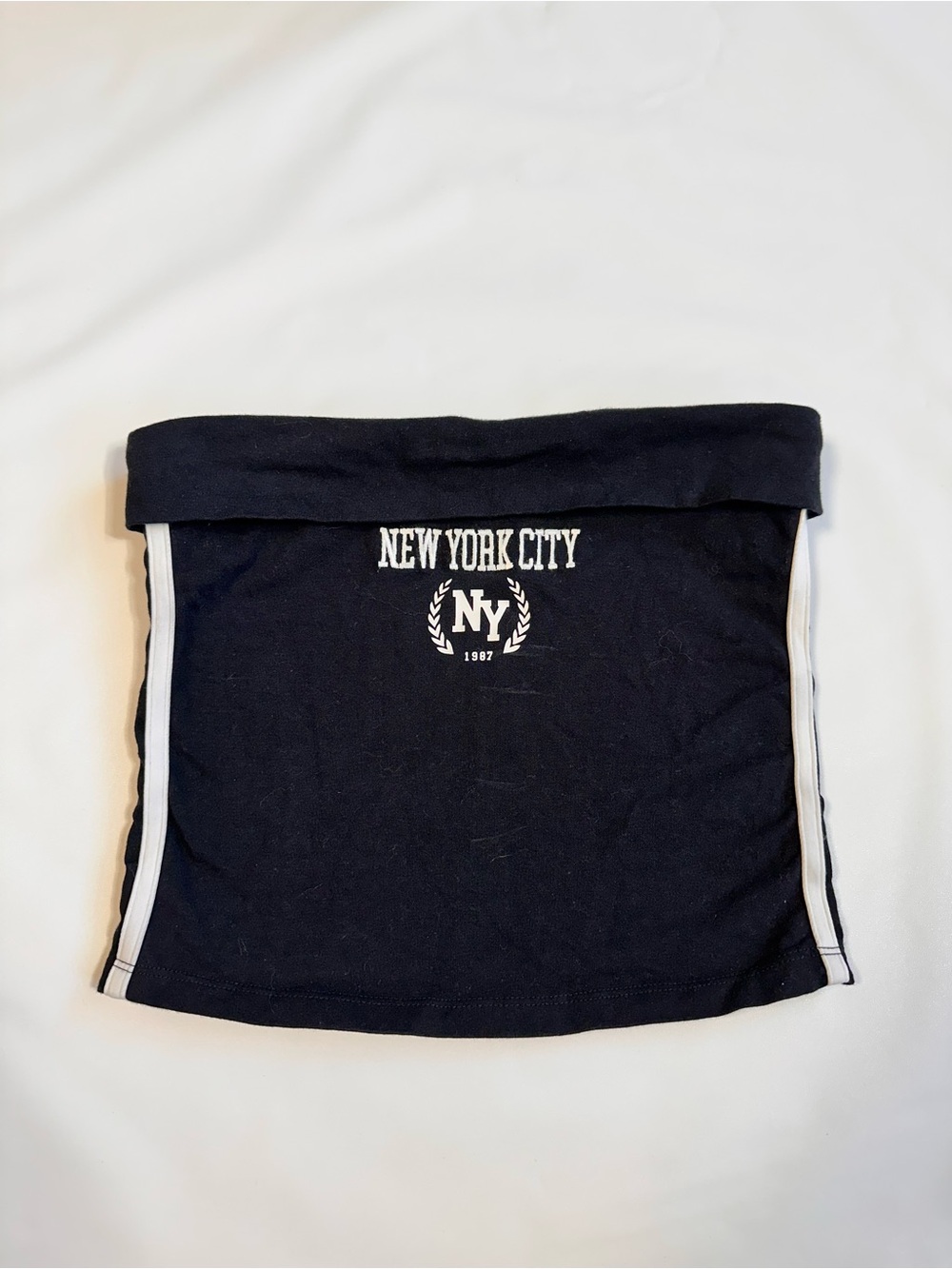 Aeropostale Navy Tube Skort with White Stripes and NYC Logo